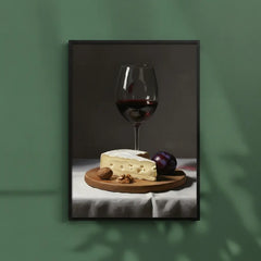 Elegant Wine and Spirits Still Life Oil Poster Set – Kitchen Dining Room Wall Art