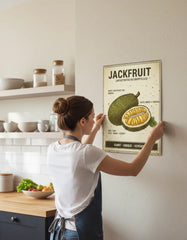 Exotic Tropical Fruit Botanical Illustration Poster Set – Kitchen Dining Room Wall Art