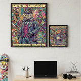 Psychedelic Cosmic Animal Characters Abstract Art Poster – Bedroom Living Room Wall Art