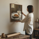 Cozy Coffee and Pastry Still Life Art Poster – Kitchen Dining Room Wall Art