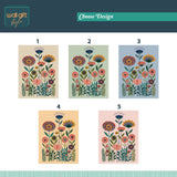 Scandinavian Folk Floral Botanical Art Poster – Bedroom Living Room Wall Art