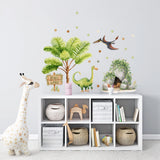 Cute Dinosaur Jungle Wall Decal Set – Kids Room Boys Room Removable Sticker