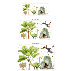 Cute Dinosaur Jungle Wall Decal Set – Kids Room Boys Room Removable Sticker