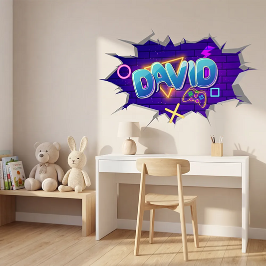 Custom Gamer Name Wall Decal