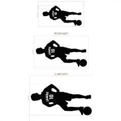 Personalized Soccer Player Silhouette Name Wall Sticker – Custom Kids Room Decal