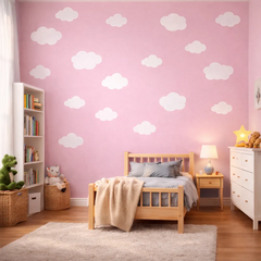 Cloud Wall Decals for Kids Room – Nursery Soft Removable Sticker Set