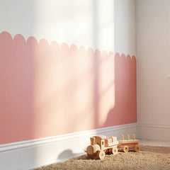 Modern Scalloped Border Wall Decal – Kids Room Nursery Removable Sticker