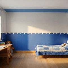 Modern Scalloped Border Wall Decal – Kids Room Nursery Removable Sticker