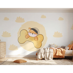 Sleeping Fox Nursery Wall Decal Set – Woodland Kids Room Removable Sticker