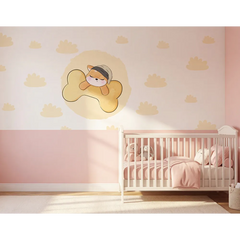 Sleeping Fox Nursery Wall Decal Set – Woodland Kids Room Removable Sticker