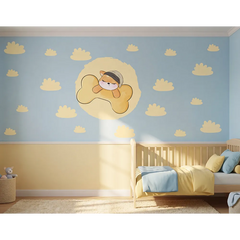 Sleeping Fox Nursery Wall Decal Set – Woodland Kids Room Removable Sticker
