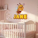 Personalized Bee Name Wall Decal – Kids Room Nursery Removable Sticker