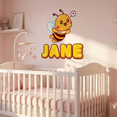 Personalized Bee Name Wall Decal