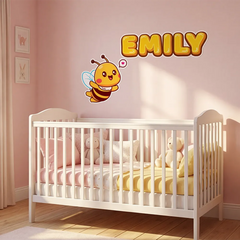 Personalized Bee Name Wall Decal