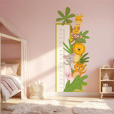 Safari Animals Height Chart Wall Decal – Kids Room Growth Chart Removable Sticker