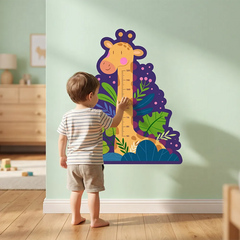 Giraffe Growth Chart Wall Decal – Kids Room Nursery Removable Height Sticker