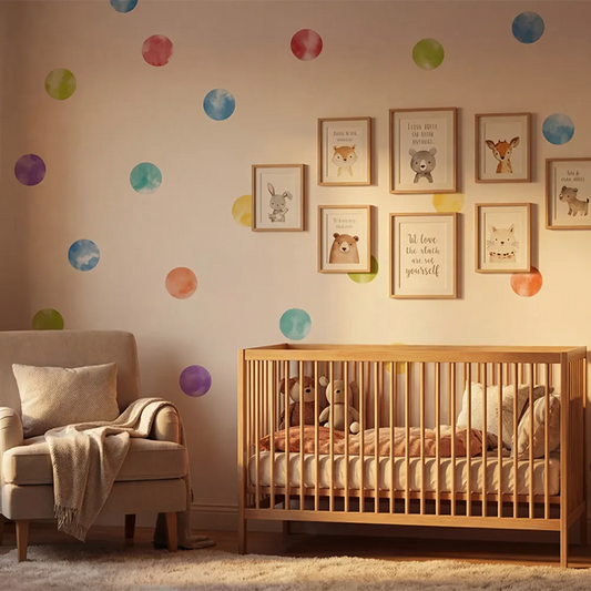 Pastel Polka Dot Wall Stickers