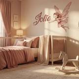 Custom Fairy Wall Decal – Girls Room Nursery Personalized Removable Sticker