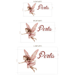 Custom Fairy Wall Decal – Girls Room Nursery Personalized Removable Sticker