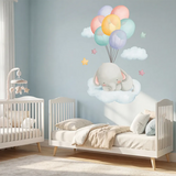 Baby Elephant Wall Decal with Balloons – Kids Room Nursery Removable Sticker