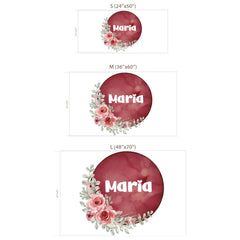Personalized Floral Girls Name Wall Decal – Girls Room Nursery Removable Sticker