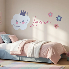 Personalized Cloud Name Wall Decal Set