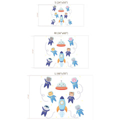 Space Animal Wall Decal Set – Kids Room Boys Room Removable Sticker