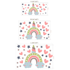 Unicorn Rainbow Wall Decal for Nursery – Girls Room Removable Sticker