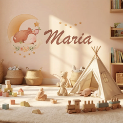 Personalized Baby Name Wall Decal Set – Nursery Kids Room Removable Sticker