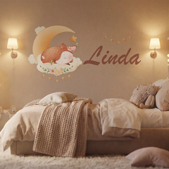 Personalized Baby Name Wall Decal Set – Nursery Kids Room Removable Sticker