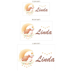 Personalized Baby Name Wall Decal Set – Nursery Kids Room Removable Sticker