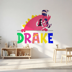Personalized Monster Name Wall Decal – Boys Room Kids Room Removable Sticker