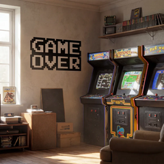 Game Over Multicolor Wall Decal Set – Gaming Room Boys Room Removable Sticker