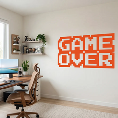 Game Over Multicolor Wall Decal Set – Gaming Room Boys Room Removable Sticker