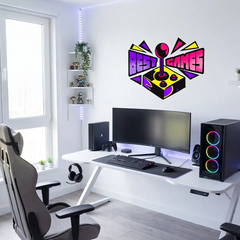 Best Games Arcade Wall Decal – Gaming Room Boys Room Removable Sticker