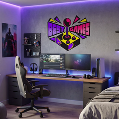 Best Games Arcade Wall Decal – Gaming Room Boys Room Removable Sticker