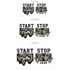 Gaming Wall Decal Set Start Stop Game – Boys Room Teen Room Removable Sticker