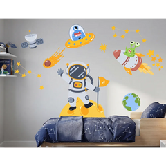 Space Astronaut Wall Decal for Kids Room – Boys Room Removable Sticker