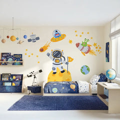 Space Astronaut Wall Decal for Kids Room – Boys Room Removable Sticker