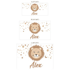 Personalized Lion Nursery Wall Decal – Kids Room Removable Sticker