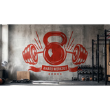 Personalized Gym Wall Decal – Custom Home Gym Motivation Removable Sticker