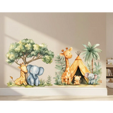 Safari Wall Decal Set – Kids Room Nursery Removable Animal Sticker