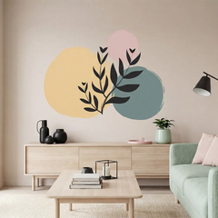 Boho Leaf Wall Sticker – Bedroom Living Room Removable Decal