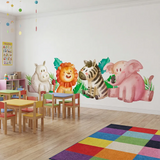 Safari Animals Wall Decal Set – Kids Room Nursery Removable Sticker