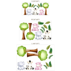 Safari Nursery Wall Decal – Gentle Animals Kids Room Removable Sticker