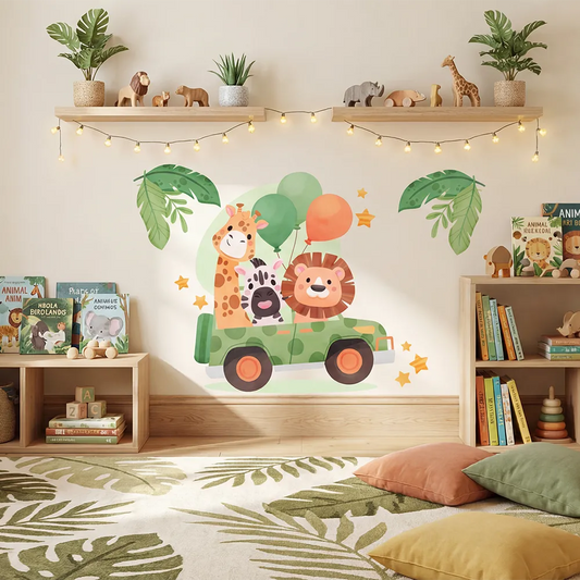 Safari Animals Wall Decal Jungle Nursery Wall Sticker