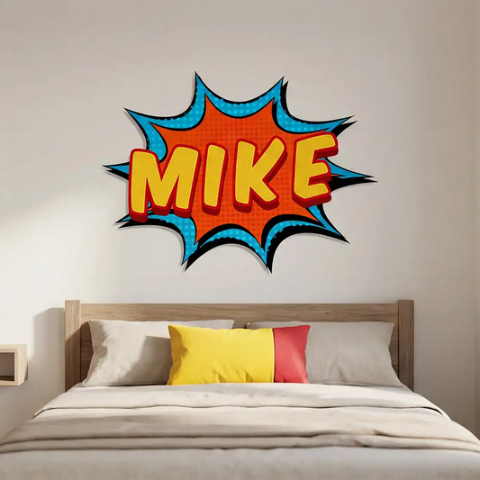 Custom Superhero Name Vinyl Sticker