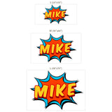 Custom Superhero Name Vinyl Sticker – Personalized Boys Room Kids Decal