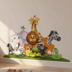 Safari Animals Vinyl Wall Sticker – Kids Room Nursery Removable Decal