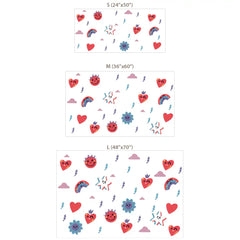Heart Rainbow Star Cartoon Vinyl Sticker Set – Colorful Kids Room Removable Decal